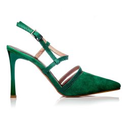 Pantofi piele naturala Hera Verde - sau Orice Culoare